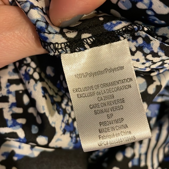 Parker Mirabella mesh insert dress in blue size small - Picture 8 of 8